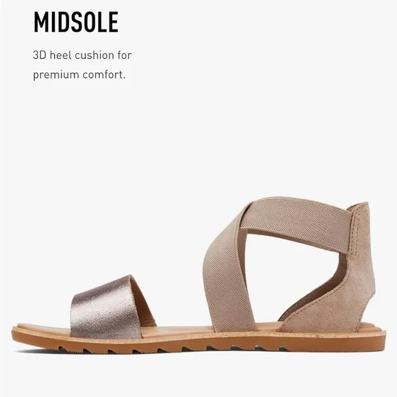 Sorel Ella II sandal ash brown silver - Picture 2 of 10